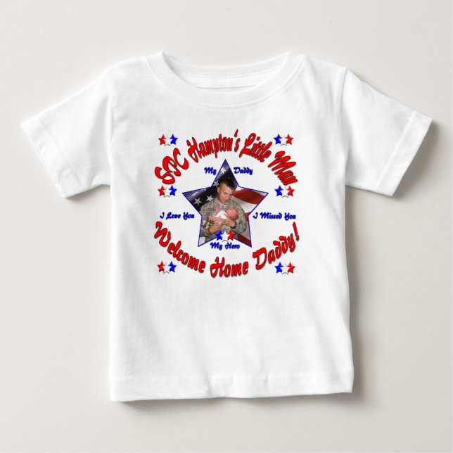 Kristie's Customized Welcome Home Daddy Shirt (Front)