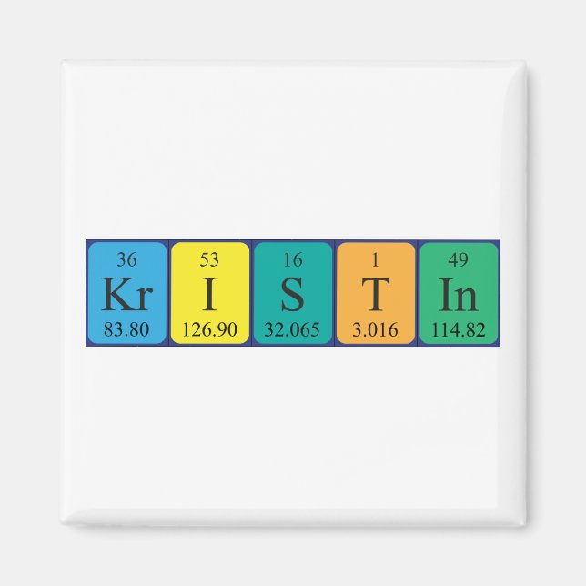 Kristin periodic table name magnet (Front)
