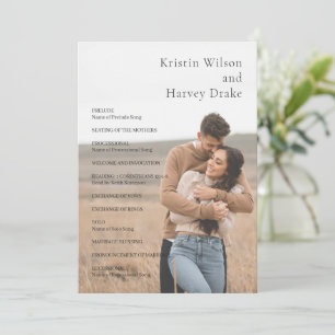 Kristin Photo Modern Wedding Program