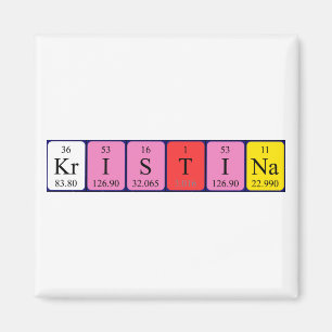 Kristina periodic table name magnet