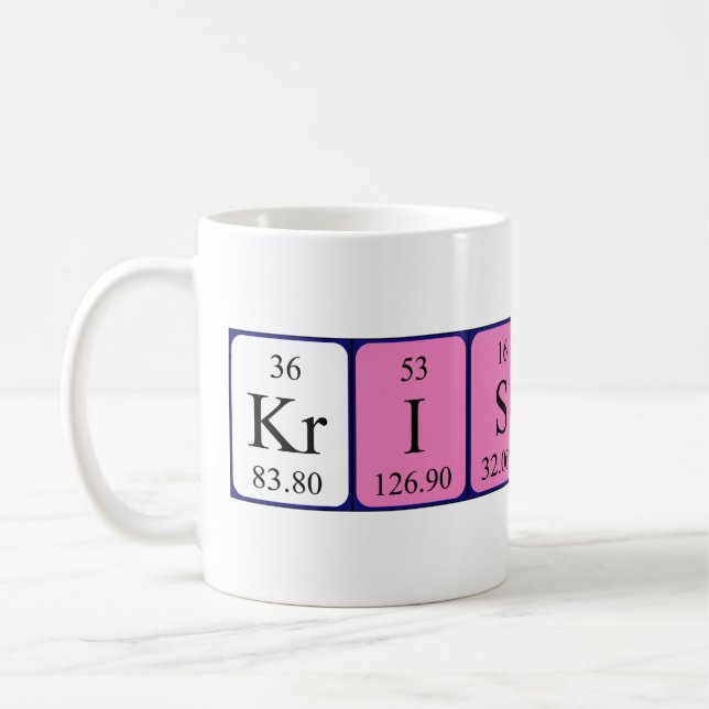 Kristinn nom de table périodique mug (Gauche)