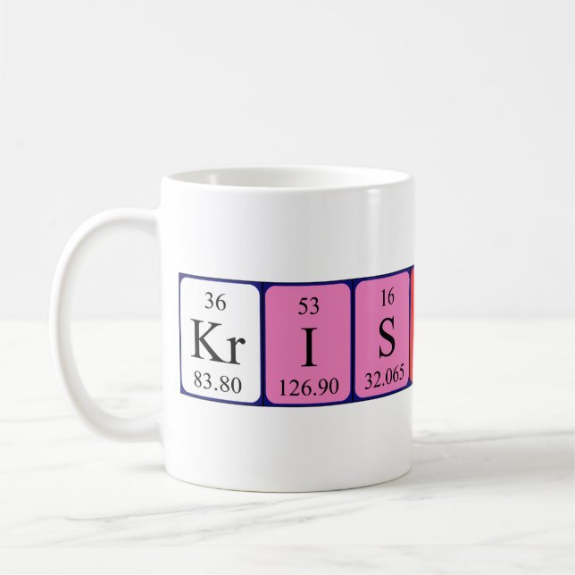 Kristinn nom de table périodique mug (Gauche)