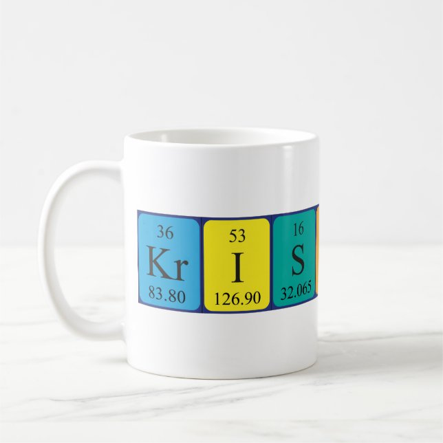 Kristinn periodic table name mug (Left)