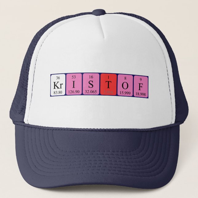 Kristof periodic table name hat (Front)