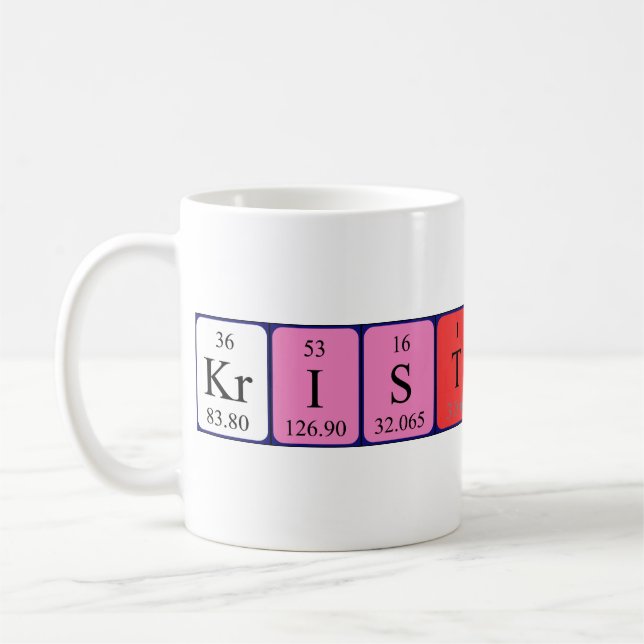 Kristoffer periodic table name mug (Left)