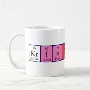 Kristopher nom de table périodique mug