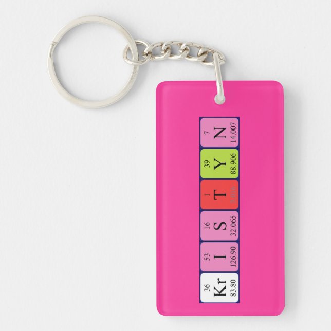 Kristyn periodic table name keyring (Front)