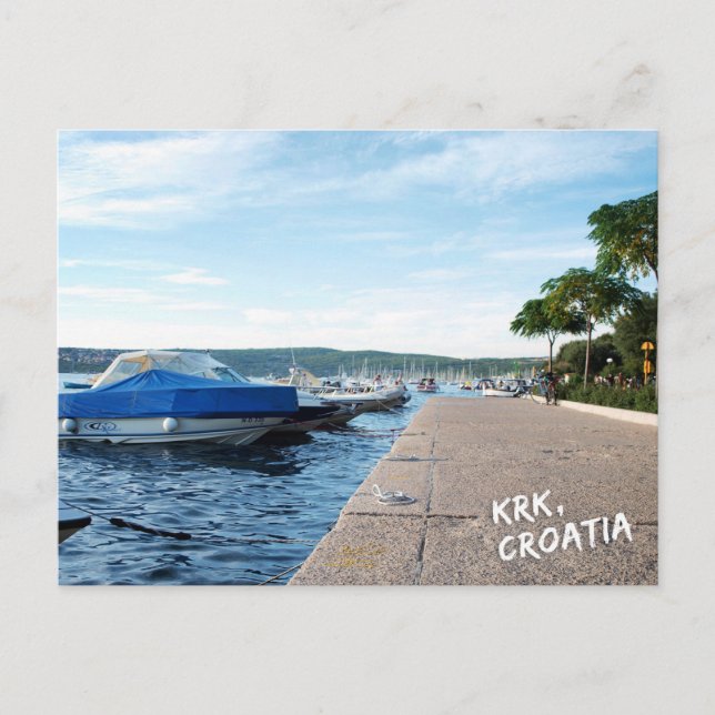 Krk, Croatie carte postale vue ville (Devant)