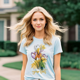 Krocuses floral girl  T-Shirt