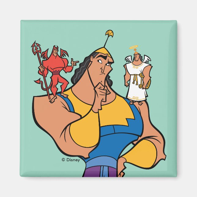 Kronk With Angel and Devil on Shoulders Magnet (Front)