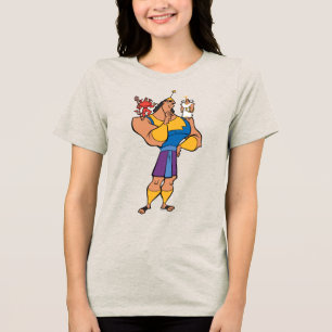 Kronk With Angel and Devil on Shoulders Tri-Blend Shirt