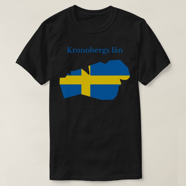 Kronoberg County Map Swedish County Sweden T-Shirt (Design Front)