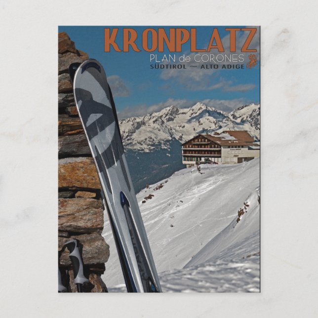 Kronplatz Skis Postcard (Front)