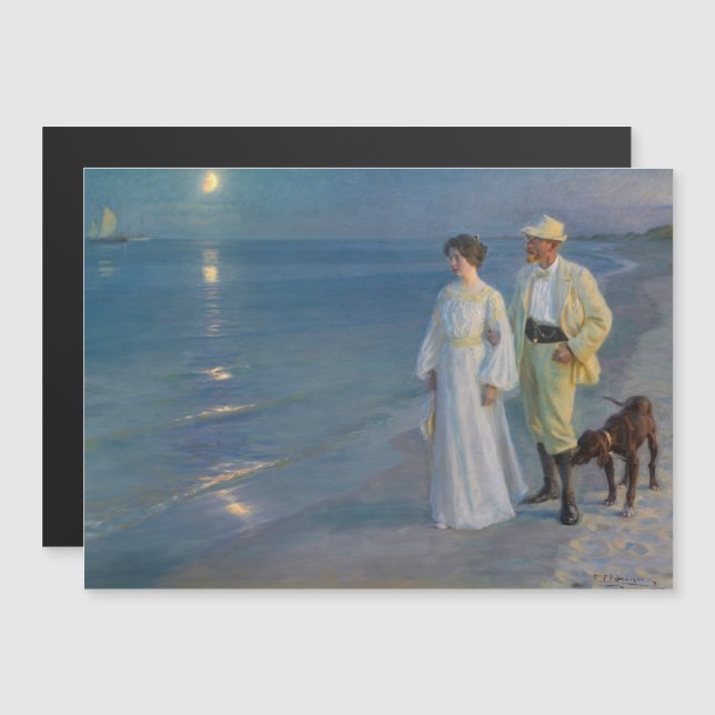 Kroyer - L'artiste et sa femme carte magnétique (Devant / Derrière)