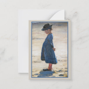 Kroyer - Little Girl standing on Skagen Beach Card
