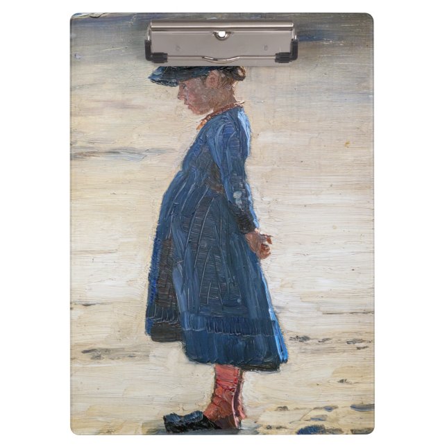 Kroyer - Little Girl standing on Skagen Beach Clipboard (Front)