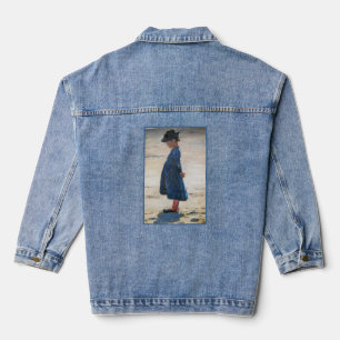 Kroyer - Little Girl standing on Skagen Beach Denim Jacket