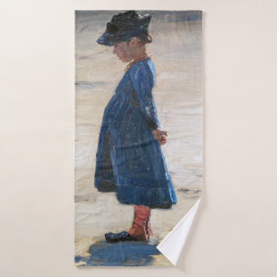 Kroyer - Petite fille debout sur Skagen Beach
