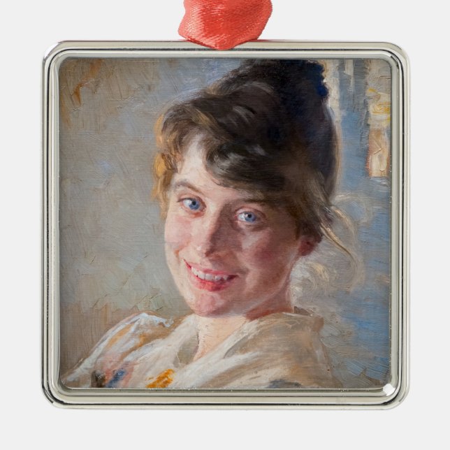 Kroyer - Portrait of the Artist’s Wife Marie Metal Ornament (Front)