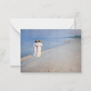 Kroyer - Summer Evening on Skagen Beach Card