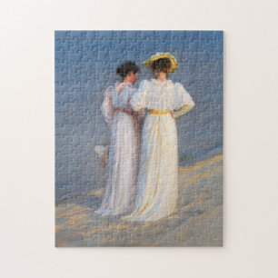 Kroyer - Summer Evening on Skagen Beach Closeup Jigsaw Puzzle