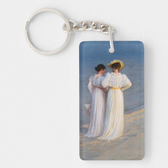 Kroyer - Summer Evening on Skagen Beach Closeup Keychain (Front)