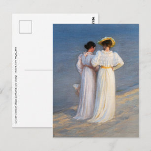 Kroyer - Summer Evening on Skagen Beach Closeup Postcard