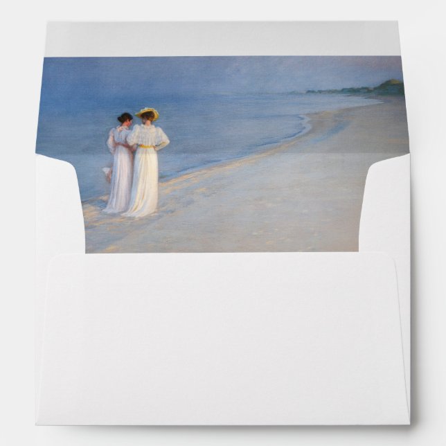 Kroyer - Summer Evening on Skagen Beach Envelope (Back (Bottom))