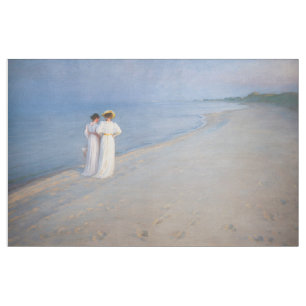 Kroyer - Summer Evening on Skagen Beach Fabric