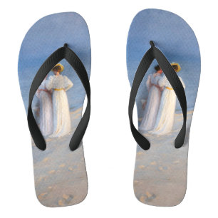 Kroyer - Summer Evening on Skagen Beach Flip Flops