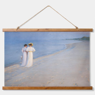Kroyer - Summer Evening on Skagen Beach Hanging Tapestry