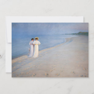Kroyer - Summer Evening on Skagen Beach Invitation