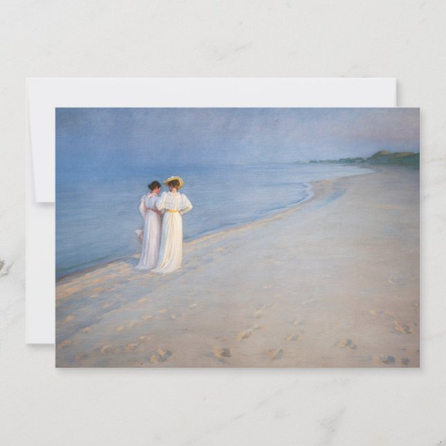 Kroyer - Summer Evening on Skagen Beach Invitation (Front)