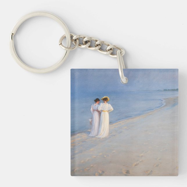 Kroyer - Summer Evening on Skagen Beach Keychain (Front)