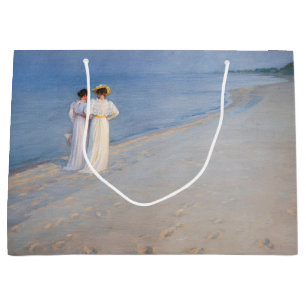 Kroyer - Summer Evening on Skagen Beach Large Gift Bag