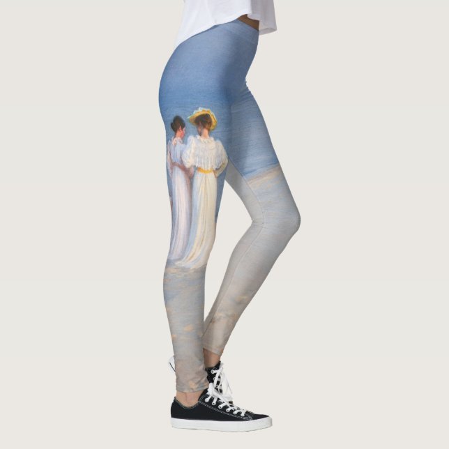 Kroyer - Summer Evening on Skagen Beach Leggings (Right)