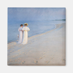 Kroyer - Summer Evening on Skagen Beach Magnet