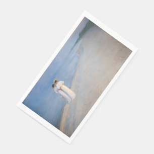 Kroyer - Summer Evening on Skagen Beach Napkin