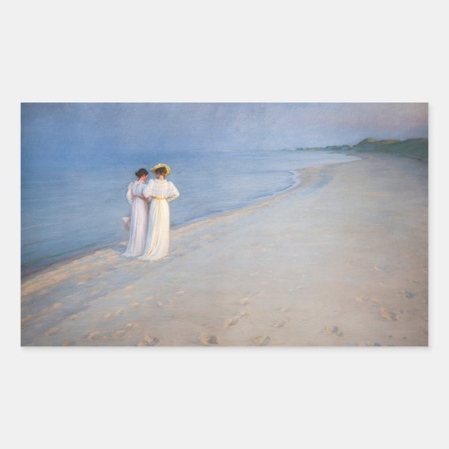 Kroyer - Summer Evening on Skagen Beach Sticker (Front)