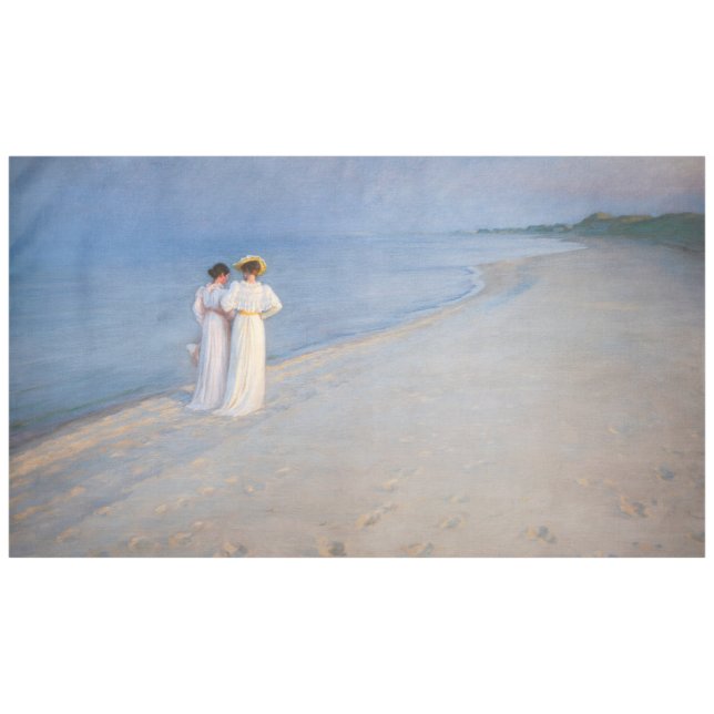 Kroyer - Summer Evening on Skagen Beach Tablecloth (Front (Horizontal))