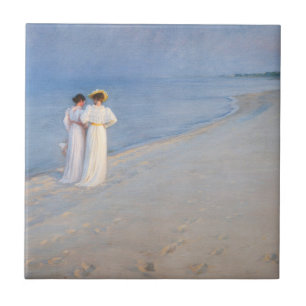 Kroyer - Summer Evening on Skagen Beach Tile