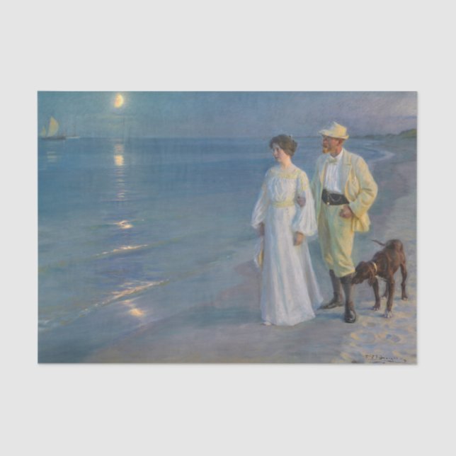 Kroyer - The Artist and his Wife on the Beach Tissue Paper (Front)
