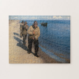 Kroyer - Three Fishermen Pulling a Boat Jigsaw Puzzle