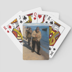 Kroyer - Three Fishermen Pulling a Boat Playing Cards