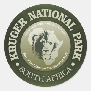 Kruger National Park Classic Round Sticker