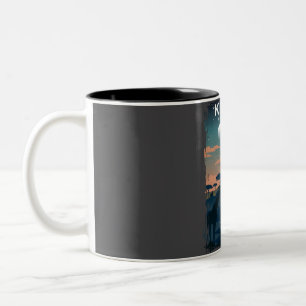 Kruger National Park Night Travel Poster South Afr Two-Tone Coffee Mug