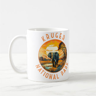 Kruger National Park South Africa Elephant Distres Coffee Mug
