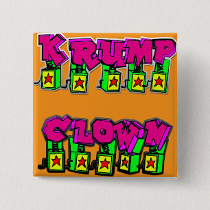 Krump Clown 2 Inch Square Button