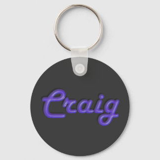 KRW Blue Neon Name Keychain - Craig