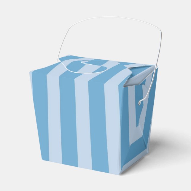 KRW Blue Stripe Take Out Favour Box (Front Side)
